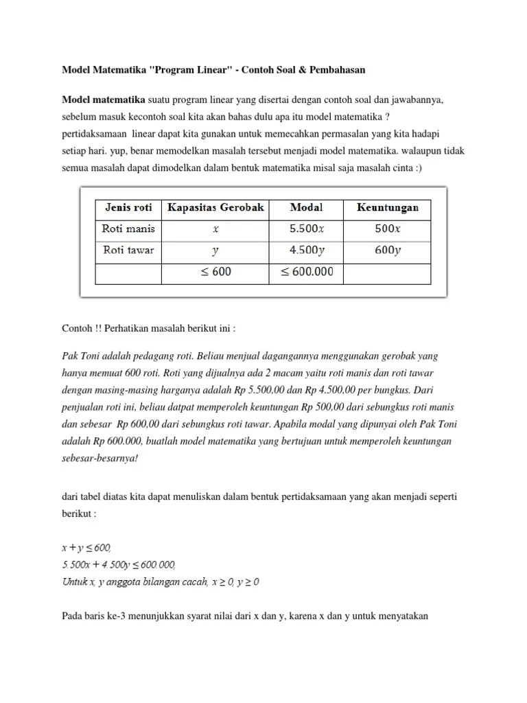 Model Matematika | PDF