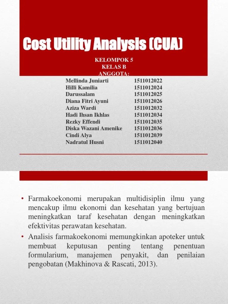 Cost Utility Analysis (CUA) PDF