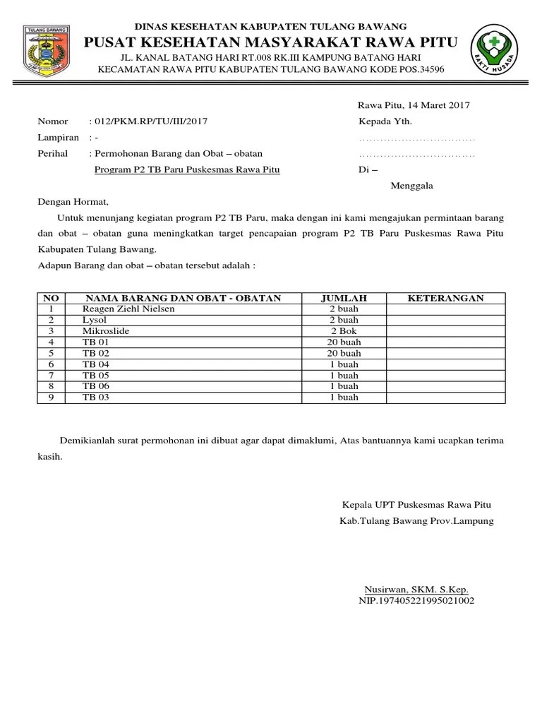 Contoh surat permohonan izin toko obat 28 images. Contoh Surat Permohonan Obat Obatan Ke Puskesmas Id Lif Co Id