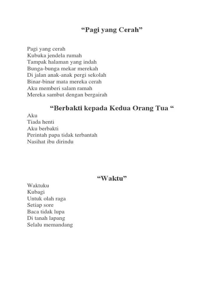Pagi Yang Cerah | PDF