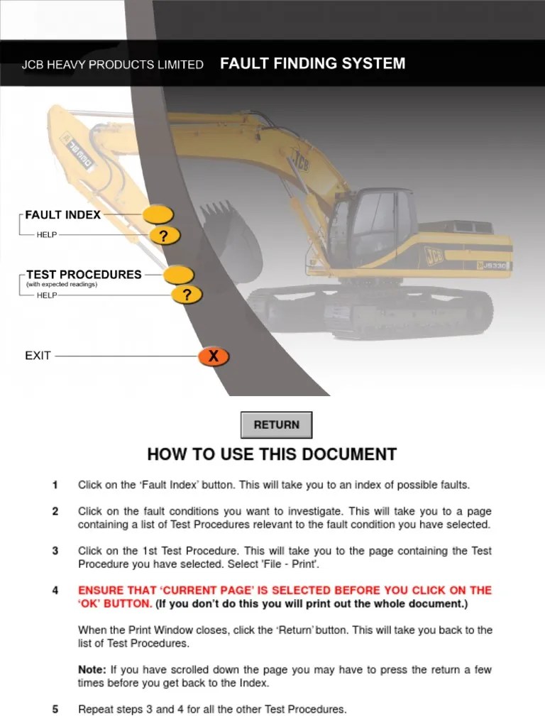 JCB Faults PDF Download Free PDF Pump Valve