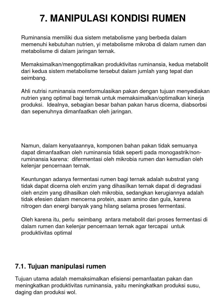 Manipulasi Rumen | PDF