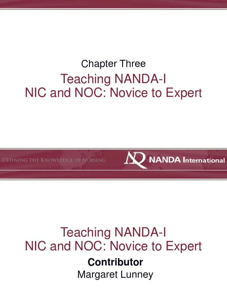 Teaching NANDAI NIC and NOC Novice To Exper Chapter Three PDF