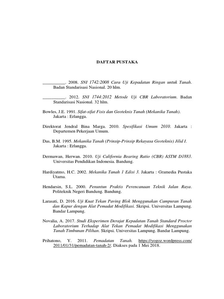 Daftar Pustaka Skripsi | Pdf