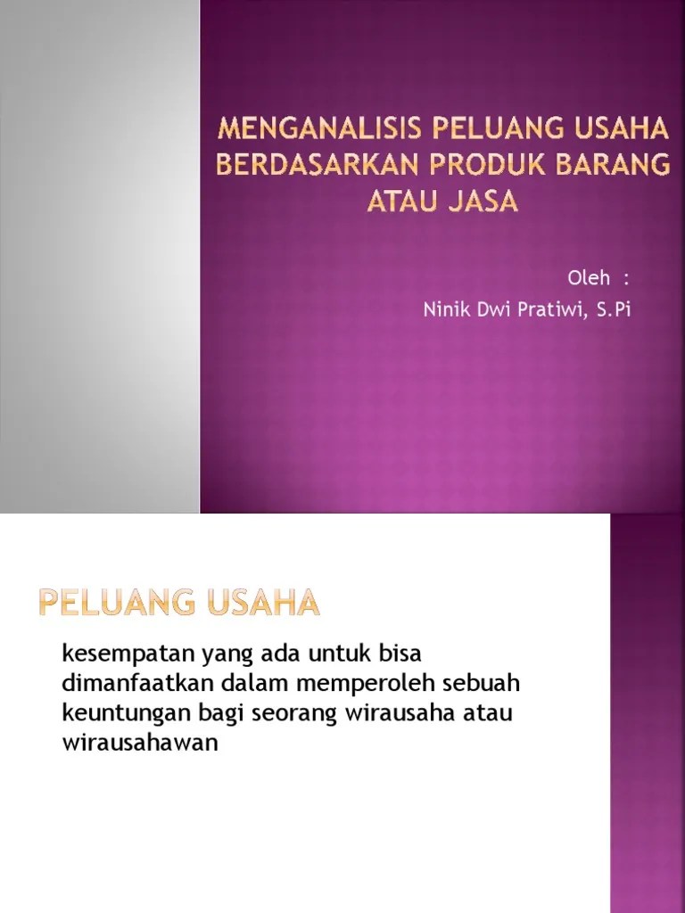 Rpp Menganalisis Peluang Usaha Produk Barang Jasa