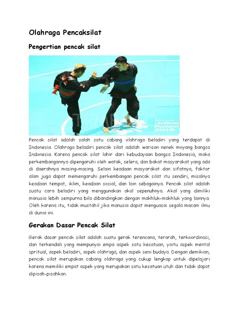 Kliping Olahraga Pencaksilat | PDF