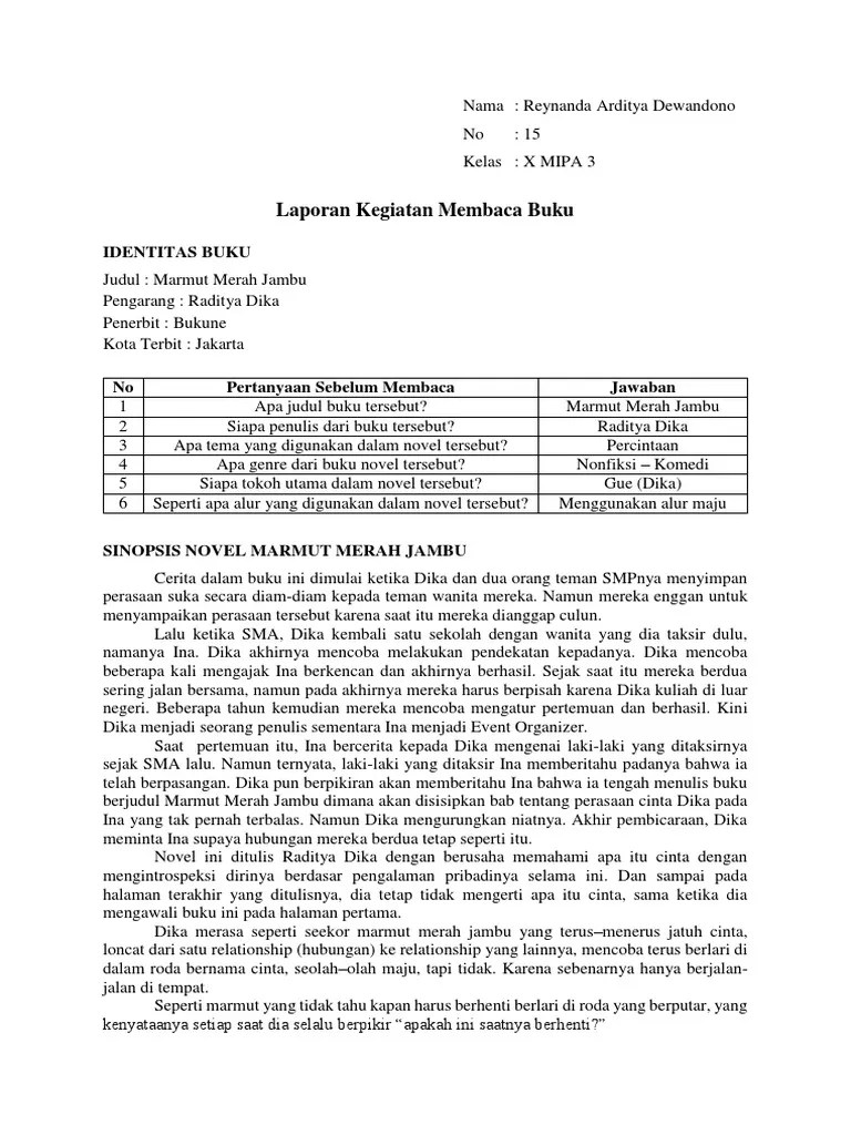 Contoh Laporan Harian Kegiatan Membaca Buku Non Fiksi Singkat Audit
