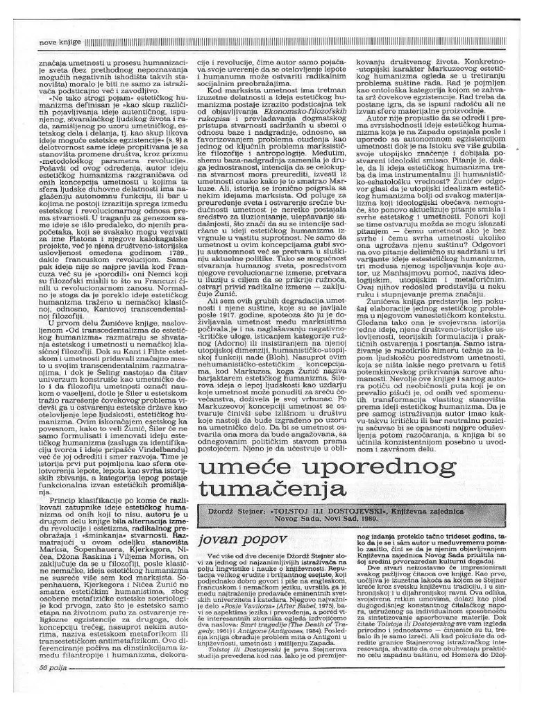 Stejner Tolstoj Ili Dostojevski PDF