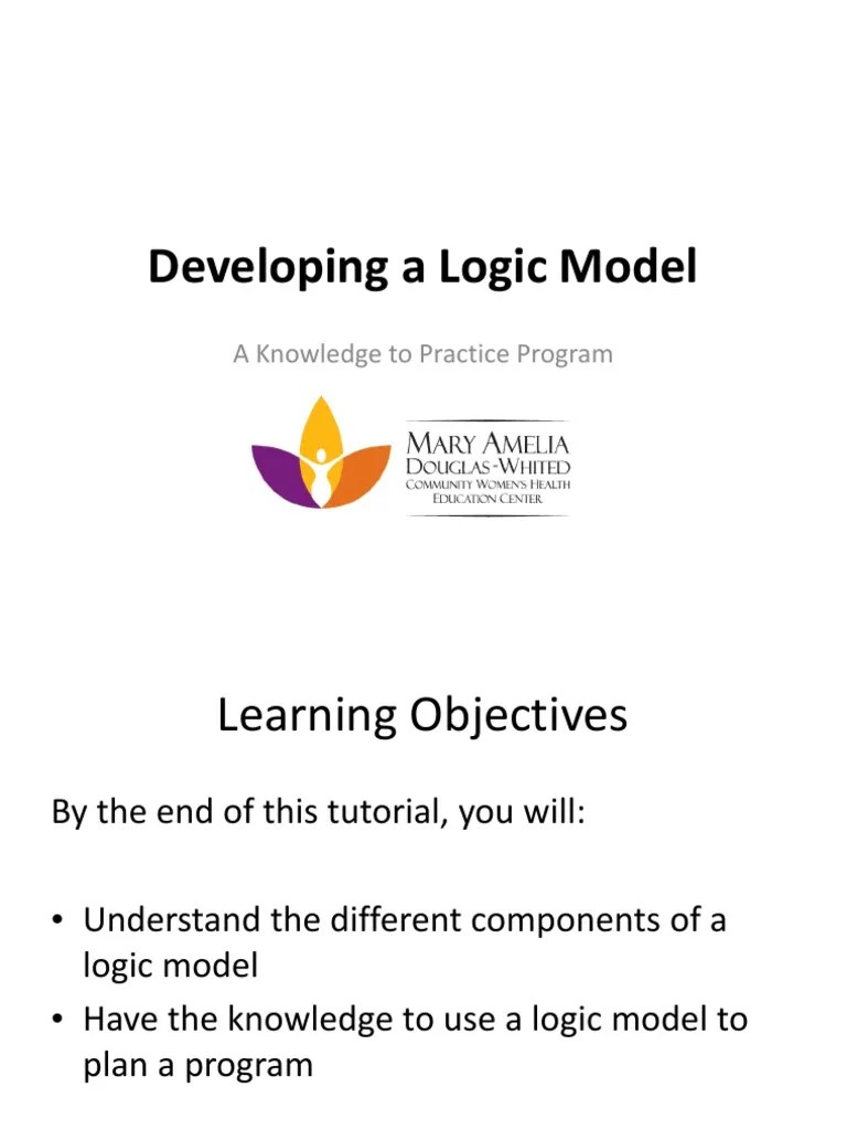 Logic Model Best PDF Breastfeeding Goal