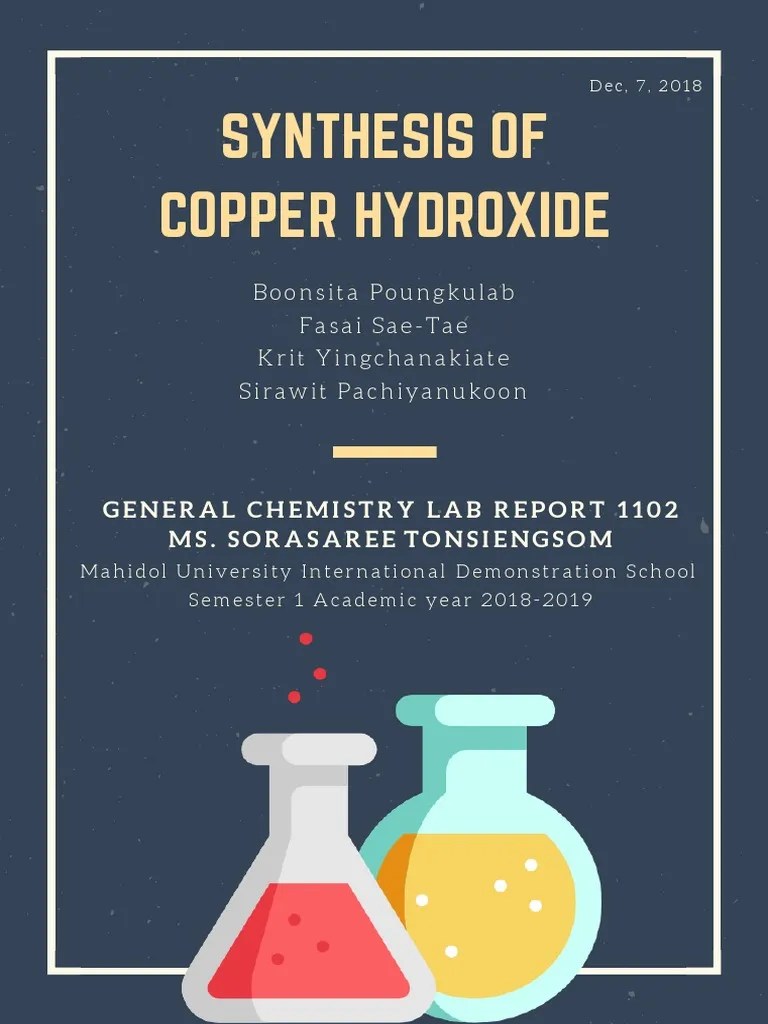 Synthesis of Copper Hydroxide3 PDF Stoichiometry Unit Processes