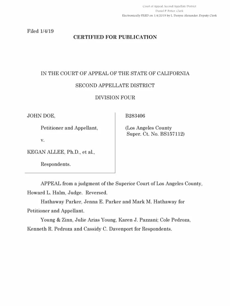 Appeals Court Orders USC To Allow CrossExamination of Witnesses in