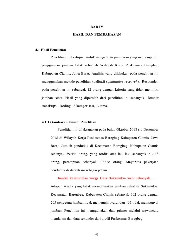 BAB IV Jamban Tidak Sehat Real | PDF