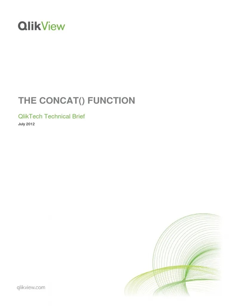 Qlik Sense Concat PDF String Science) Software Development