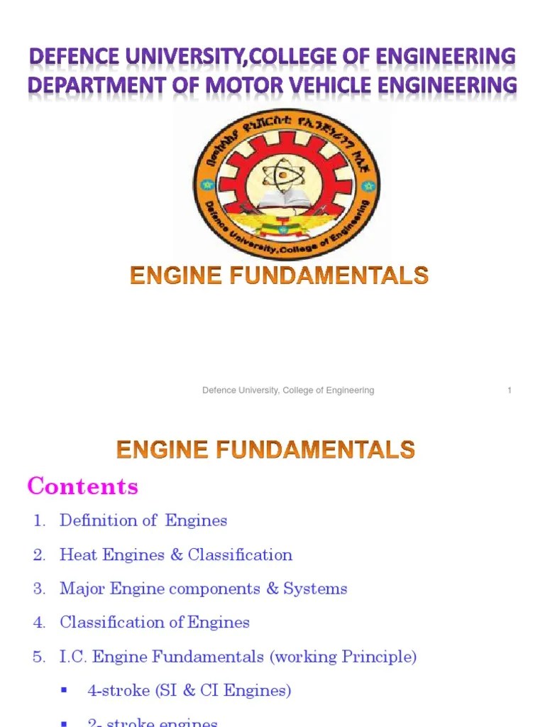 Engine Fundamentals PDF Internal Combustion Engine Diesel Engine
