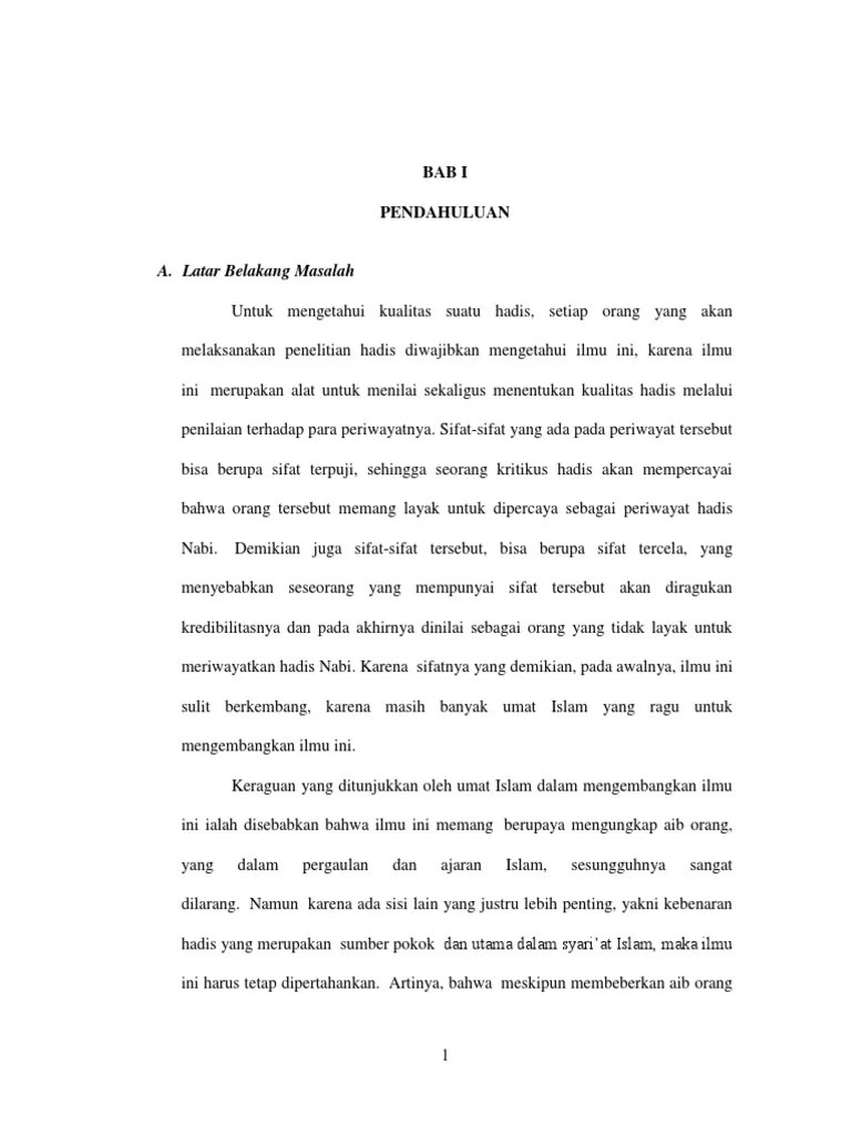 Ilmu Al-Jarh Wa Al-Ta&rsquo;Dil | PDF