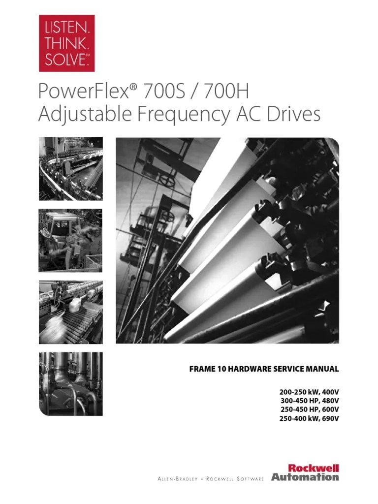Powerflex® 700S / 700H Adjustable Frequency Ac Drives: Frame 10
