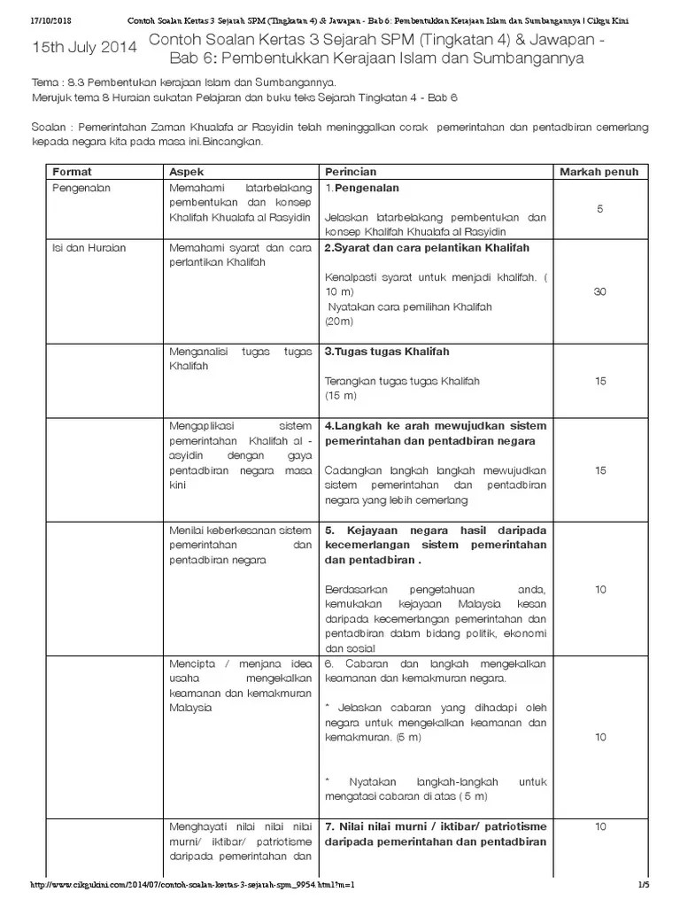 Sejarah Kertas 3 Bab 8 Tingkatan 5 - Issacctzx