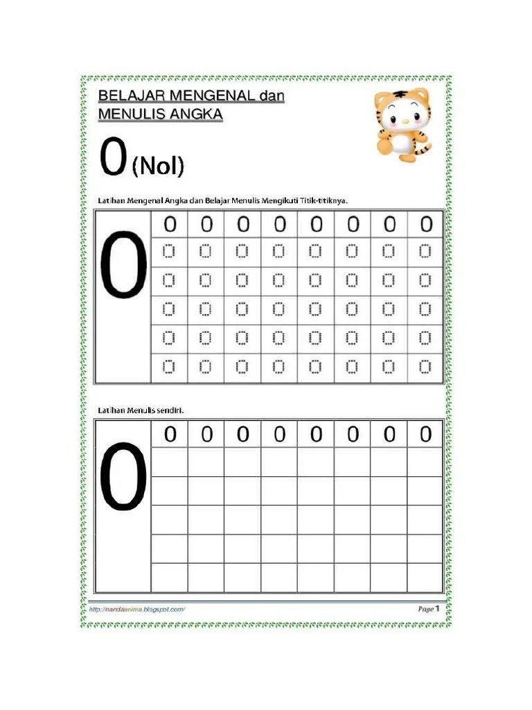 Gambar Mewarnai Huruf Dan Angka