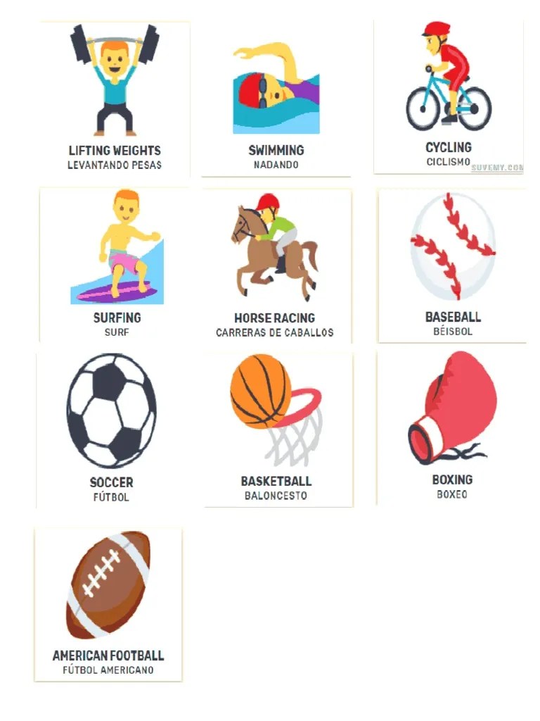 Example Deportes En Ingles Y Espaã±Ol Simple Perfecto