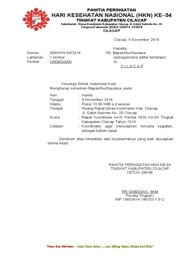 Contoh Surat Undangan Rapat Koordinasi Perusahaan