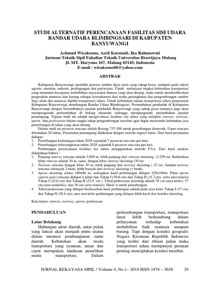 Jurnal Skripsi Teknik Sipil Transportasi Download Kumpulan Berbagai