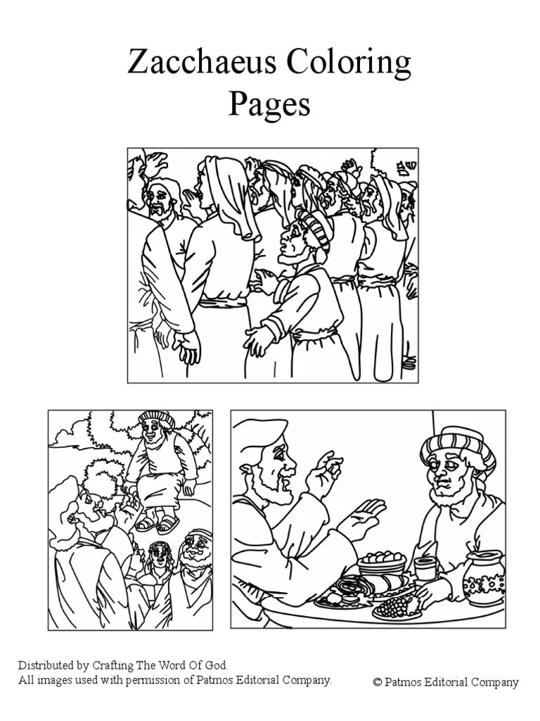Zacchaeus Coloring Pages PDF