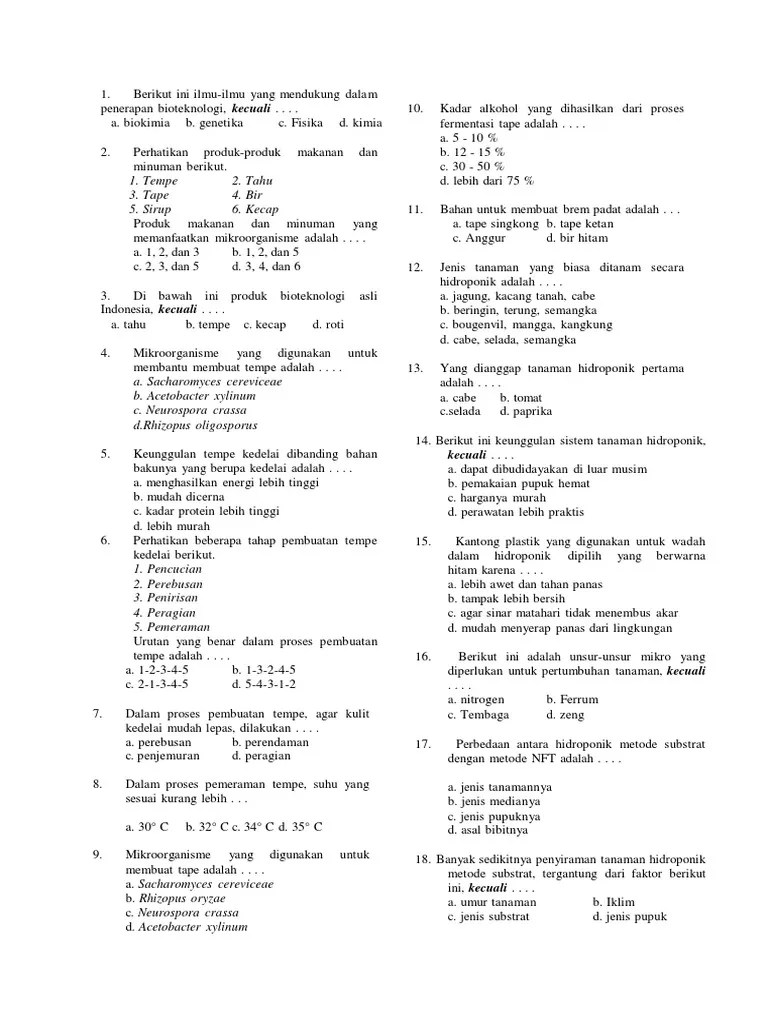 Bioteknologi SMP Kelas 9 | PDF