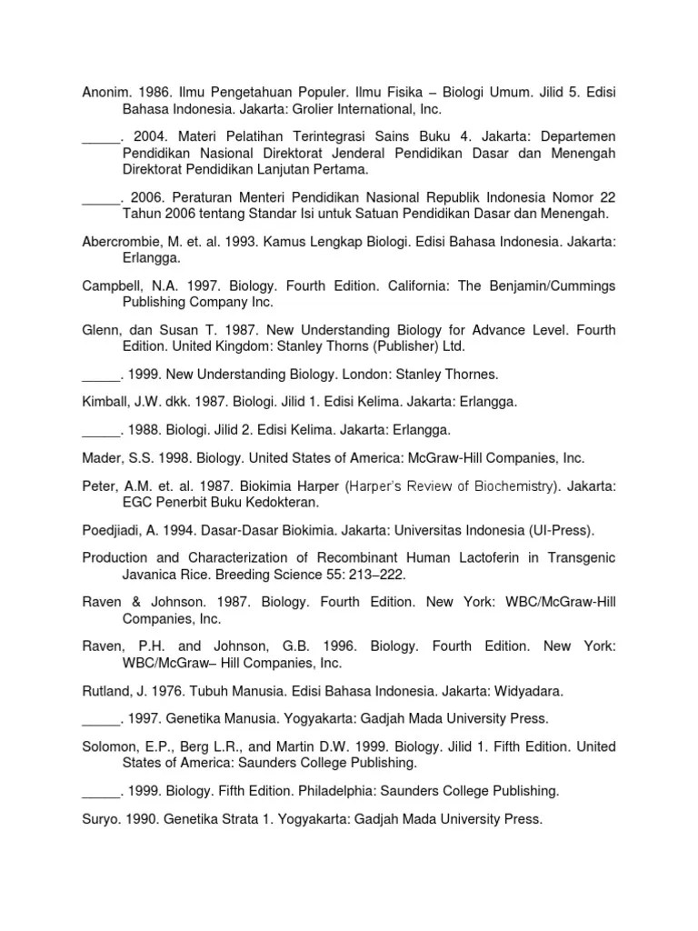 Daftar Pustaka Buku Campbell Pendagodik Guru