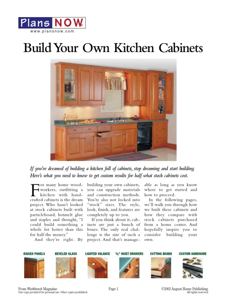 How To Build Your Own Kitchen Cabinets Pdf Woodsmith Magazine Plans Now Build Your Own Kitchen