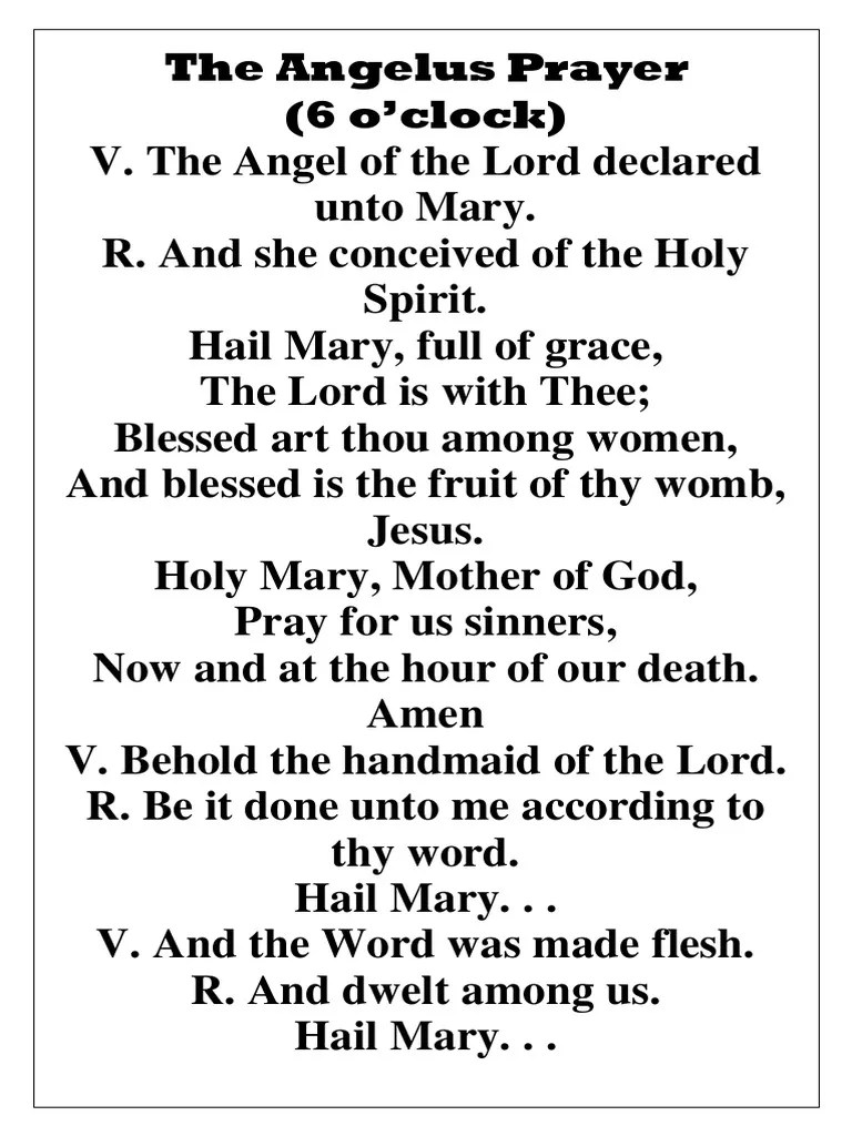 The Angelus Prayer PDF