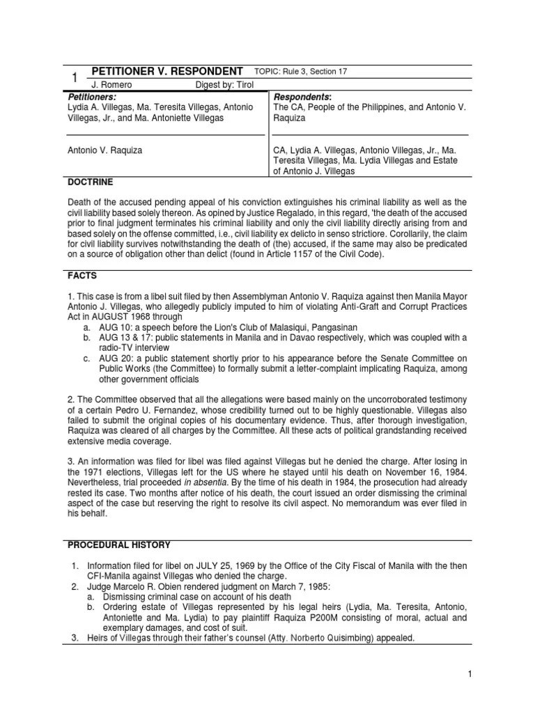 Estate Liability for Libel The Survival of Civil Liability Against the