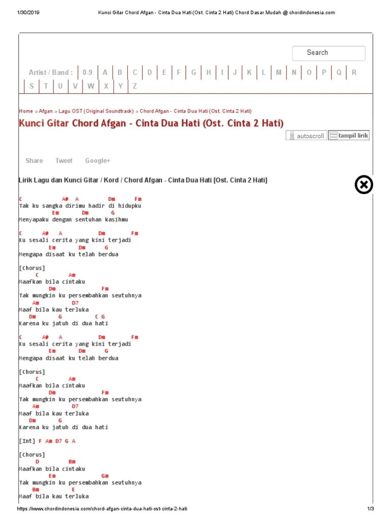 Chord Dan Lirik Lagu Selamanya Cinta D Cinnamons