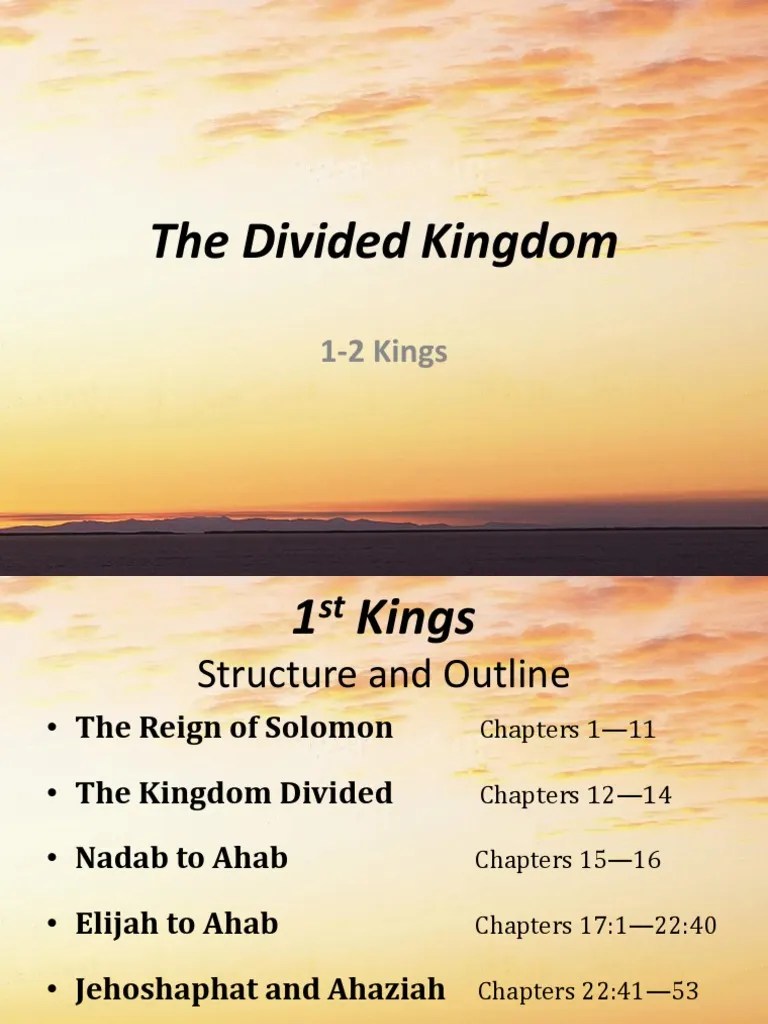The Divided Kingdom 12 Kings Books Of Kings Elijah Free 30day