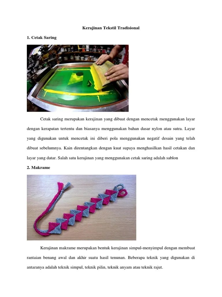Jelaskan Tentang Karya Kerajinan Bahan Baku Limbah Tekstil