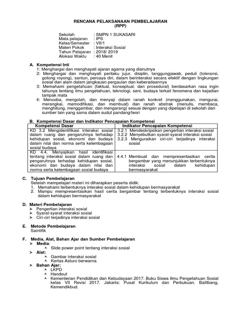 Rpp Ips Kelas 7 Abad 21