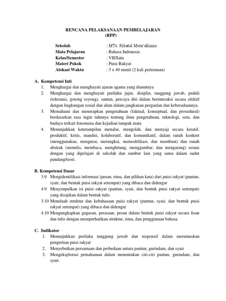 3.9 Menentukan Ciri-Ciri Puisi Rakyat | PDF