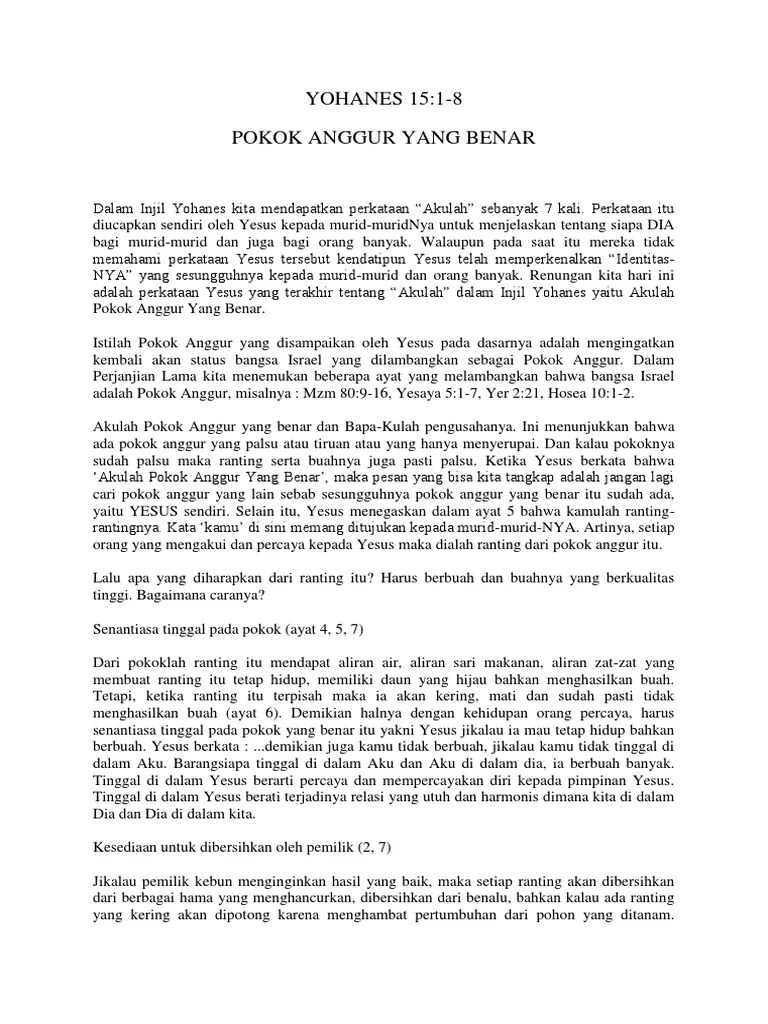 Rangkuman Pokok Anggur Yg Benar | PDF