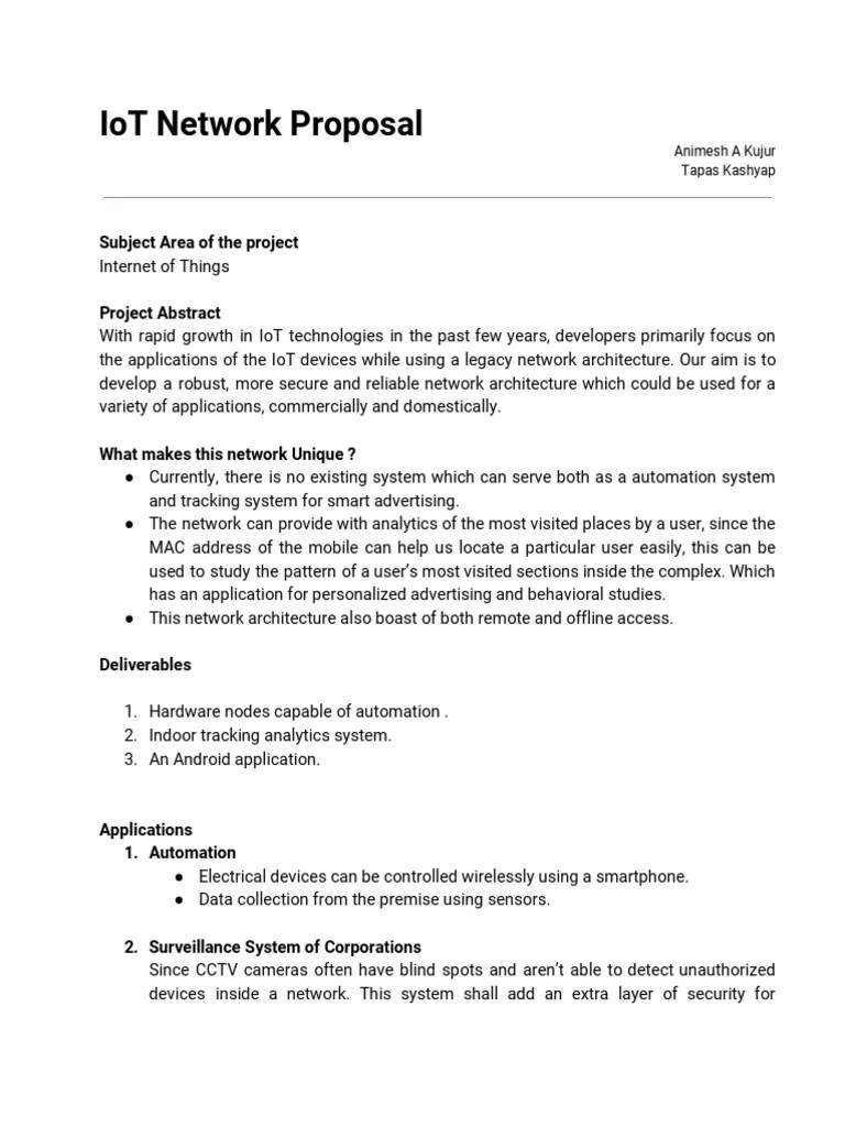 IoT Network Project Proposal (1) (1) Of Things Wi Fi