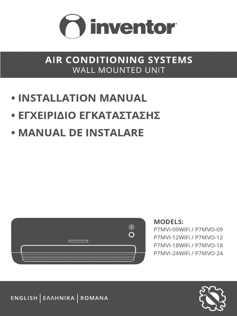 Inventor Air Condition Installation-Manual | PDF | Electrical Wiring