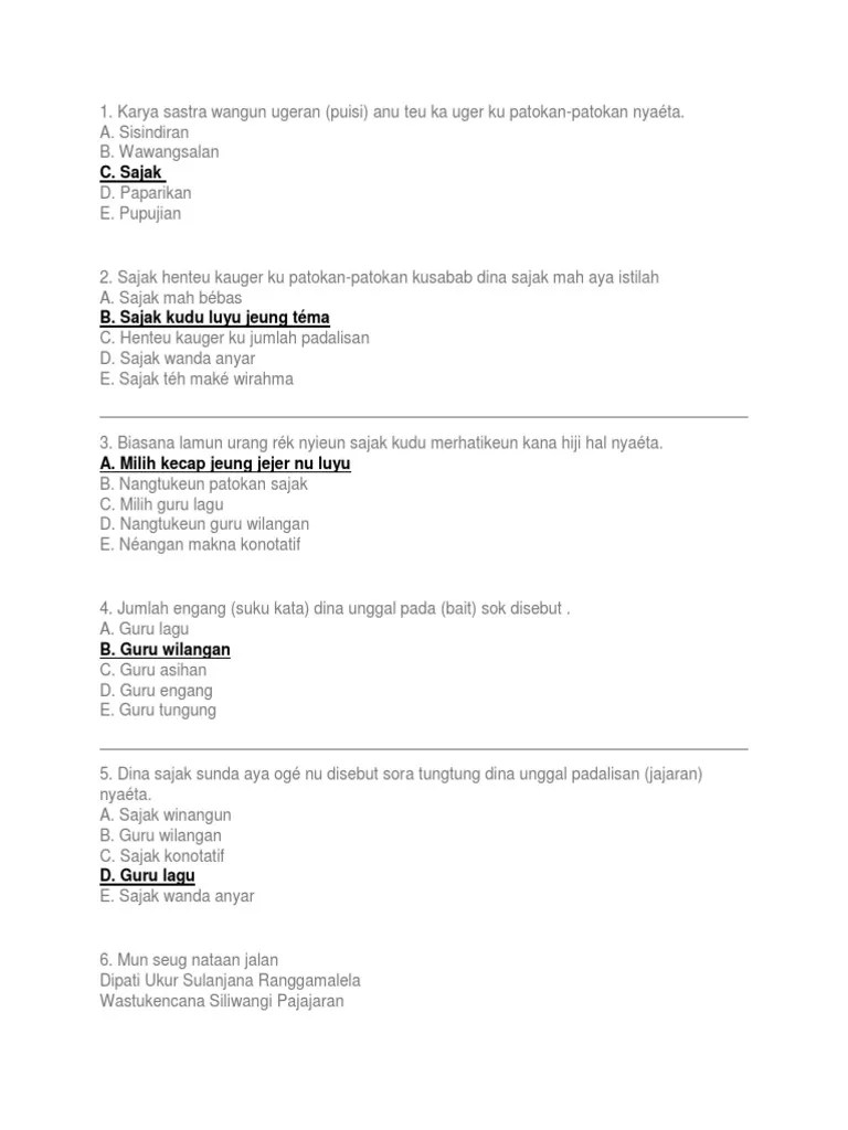 Sajak Sunda Cinta Ka Lemah Cai Pantun Cinta