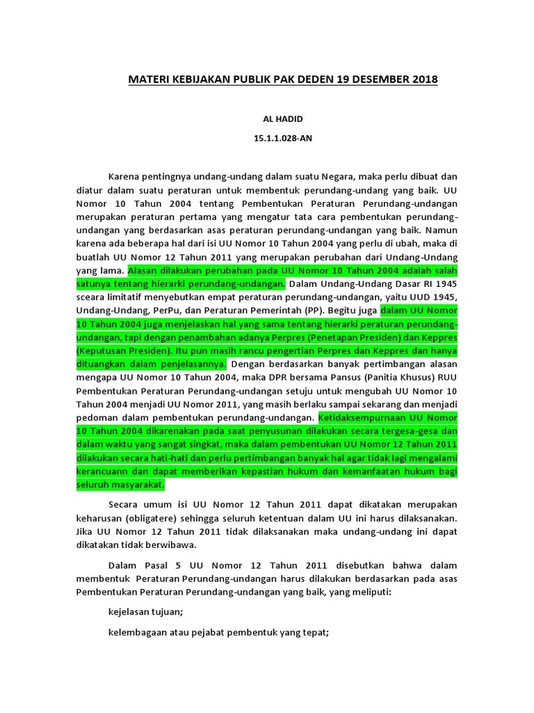 Asas Dalam Pembentukan Peraturan Perundang Undangan Ini Aturannya