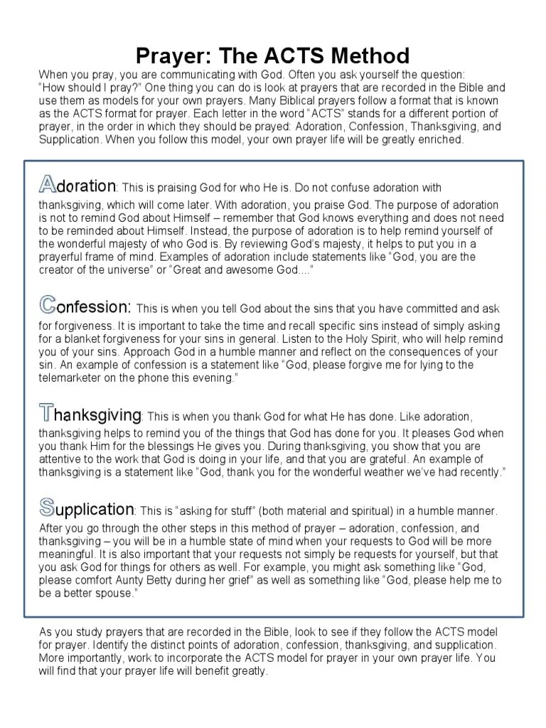 ACTS_Prayer.pdf Confession (Religion) Prayer