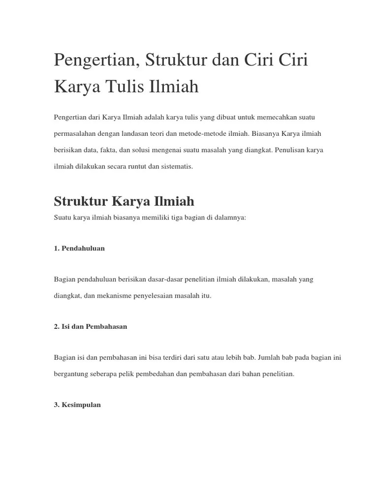 Karya Tulis Ilmiah | PDF
