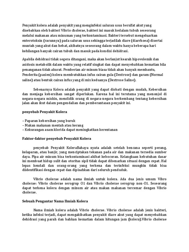 Vibrio Comma Adalah Bakteri Yang Menyebabkan Penyakit - Berbagai Sebab