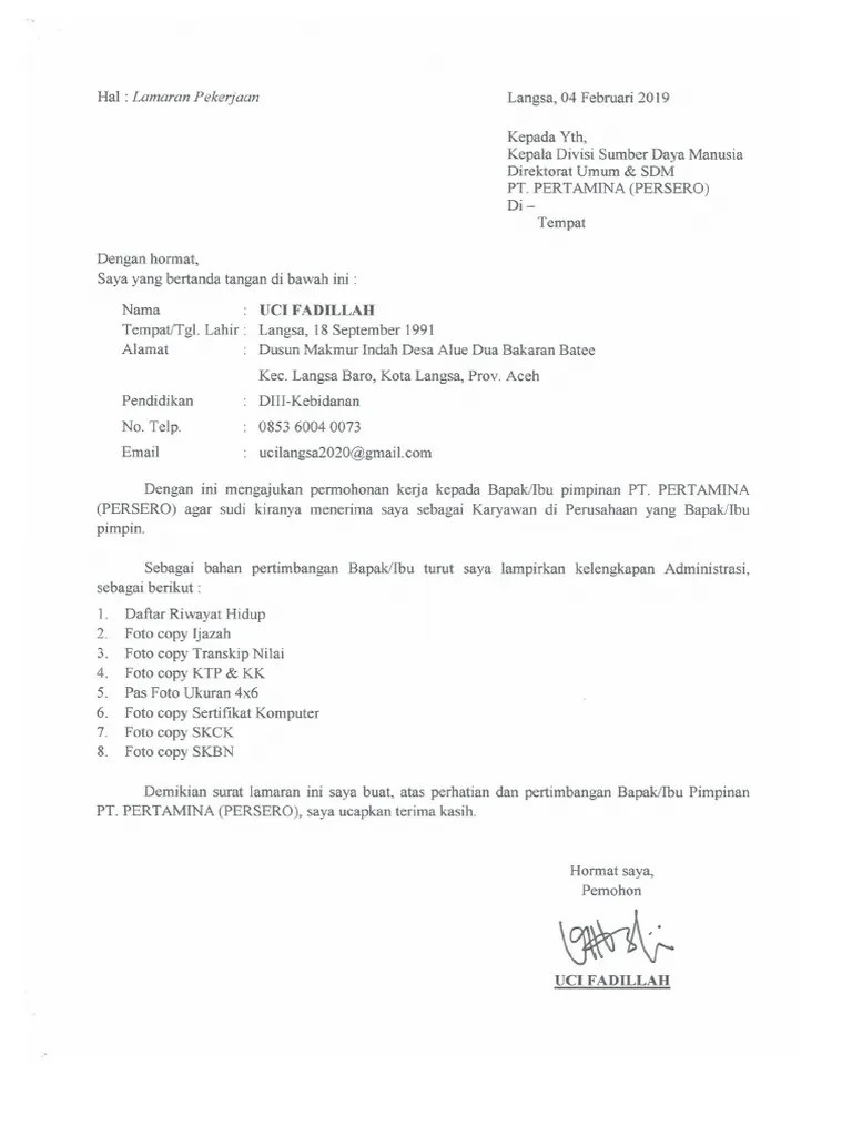 Contoh Surat Lamaran Ke Xxi Kumpulan Contoh Surat Dan Soal Terlengkap contoh surat lamaran kerja di perusahaan sawit
