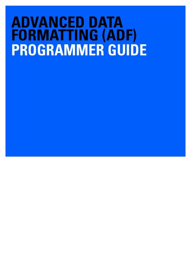 Zebra Scanner Advanced Data Formatting (ADF) Programmer Guide PDF Universal Product Code