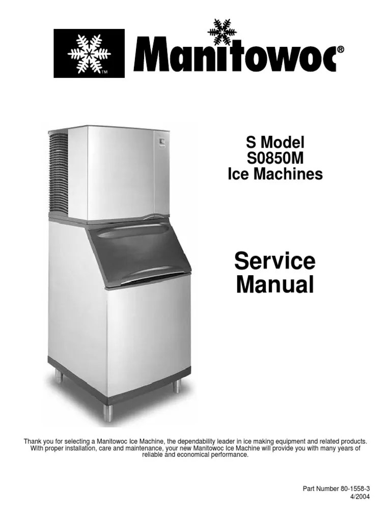 Manitowoc Ice Machine s0850m SM PDF Fuse (Electrical) Air
