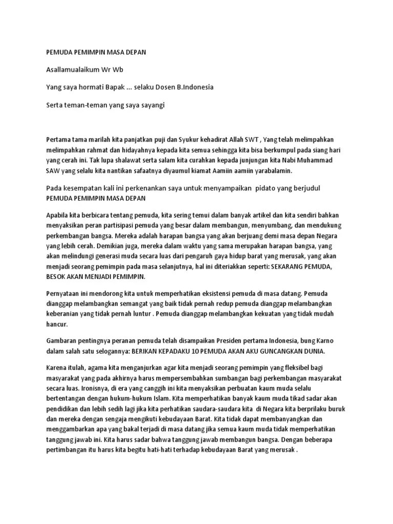 Pidato Pemimpin Masa Depan – Gambaran