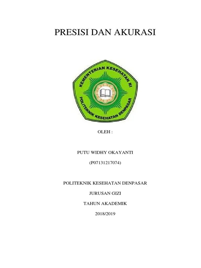 Makalah Presisi Akurasi + Contoh | PDF