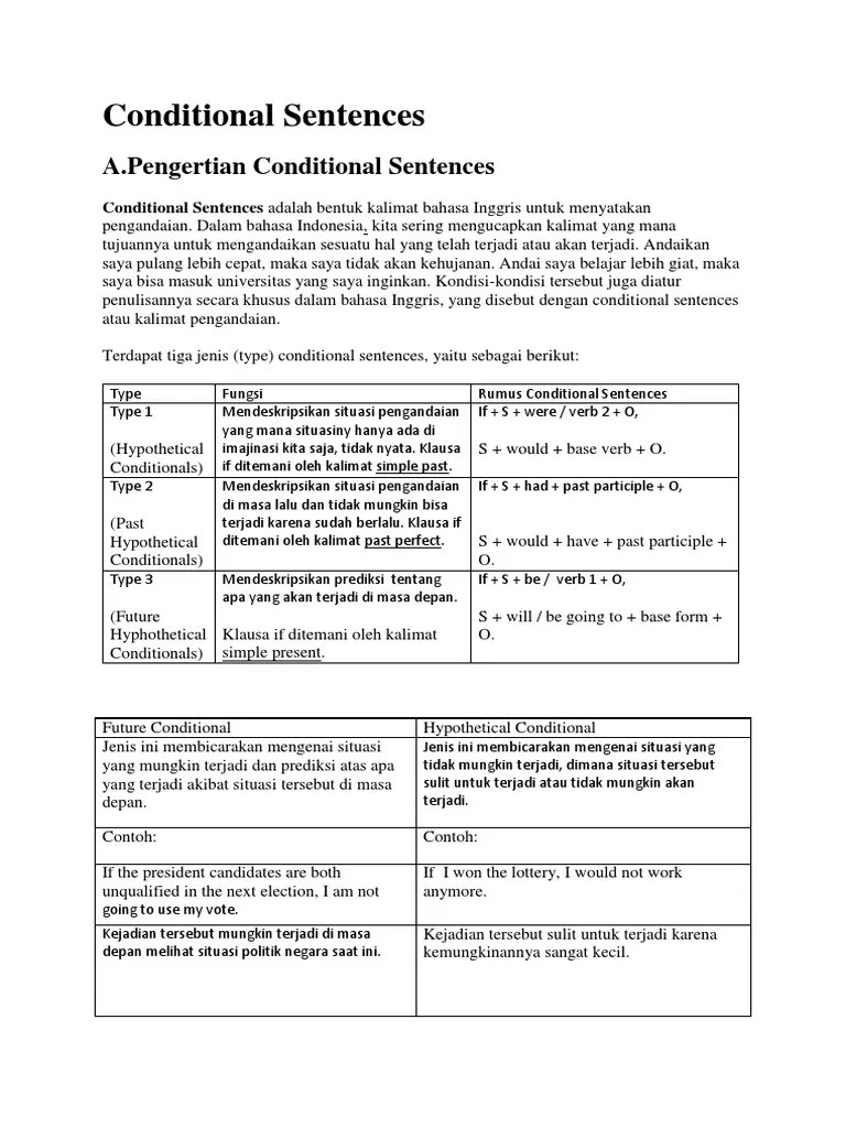 Conditional Sentences | PDF